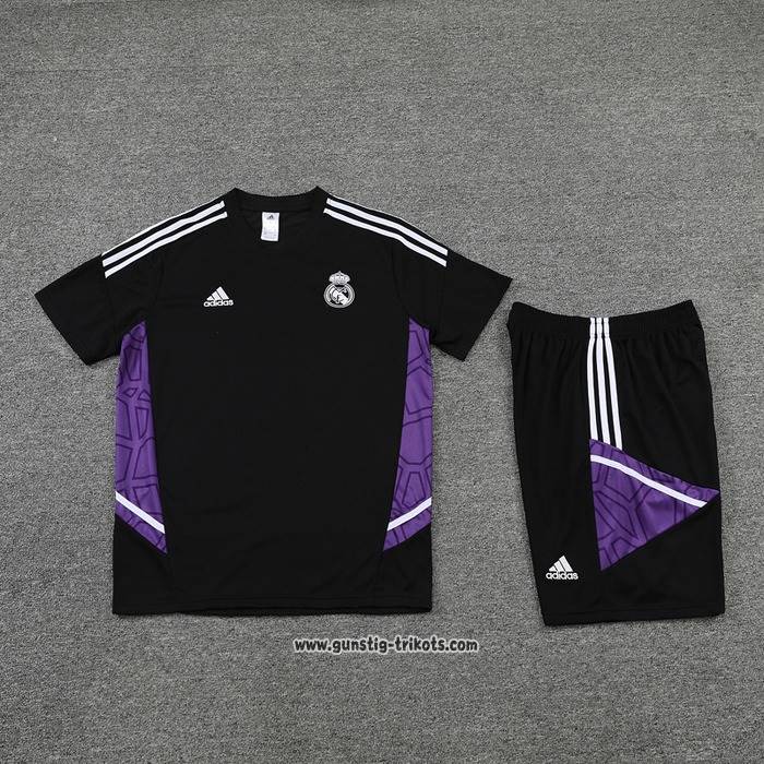 Trainingsanzug
 Real Madrid Kurzarm
 2022-2023 Schwarz
 y Purpura - Kurze Hose

